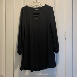 Express Black Keyhole Dress